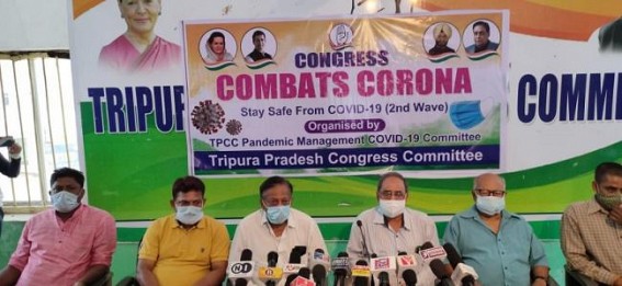 Congress raised various demands in Covid situation including Biplab Deb's hyped Rs. 10 lakhs for Covid Deceased Families 